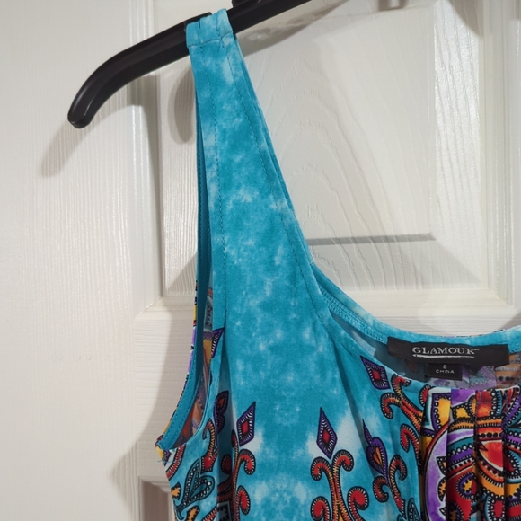 MAXI DRESS LADIES SIZE 8 Summer Fancy Sleeveless Polyester/Spandex Easy Care - Picture 7 of 16